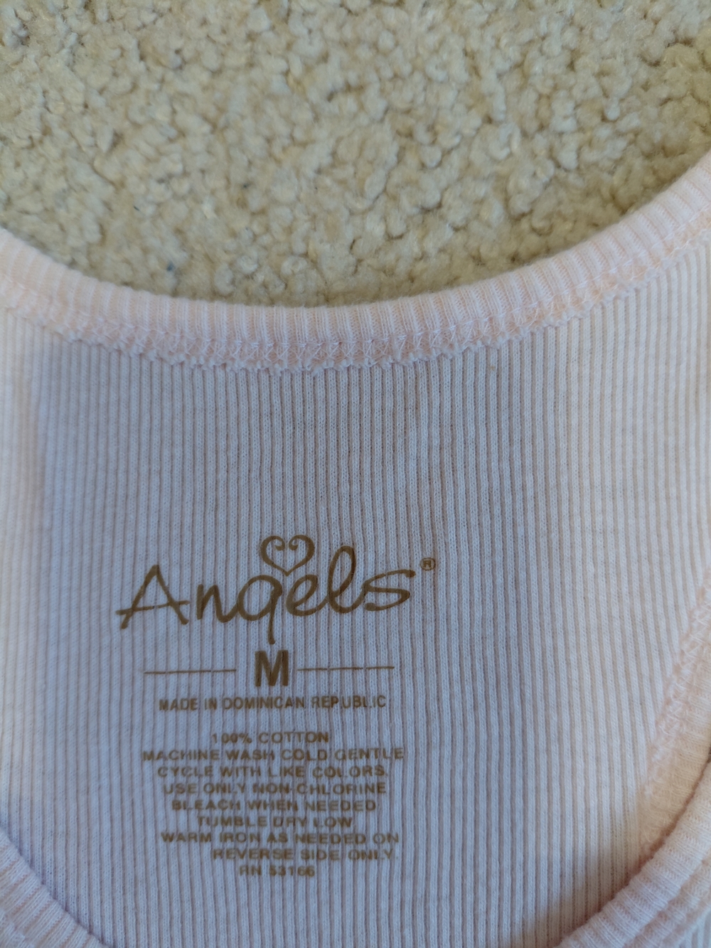 Angels Ribbed Tank with Winged Crown Graphic - Picture 2 of 9